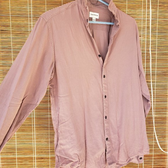 Mauve Cotton Rayon Button Down Shirt - Picture 1 of 6